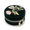 Thumbnail Image 1 of WOLF Zoe Forest Green Velvet Round Zip Jewellery Travel Case