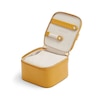 Thumbnail Image 1 of WOLF Maria Mustard Leather Small Zip Jewellery Cube Case