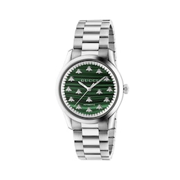 Gucci G-Timeless Green Dial & Stainless Steel Bracelet Watch