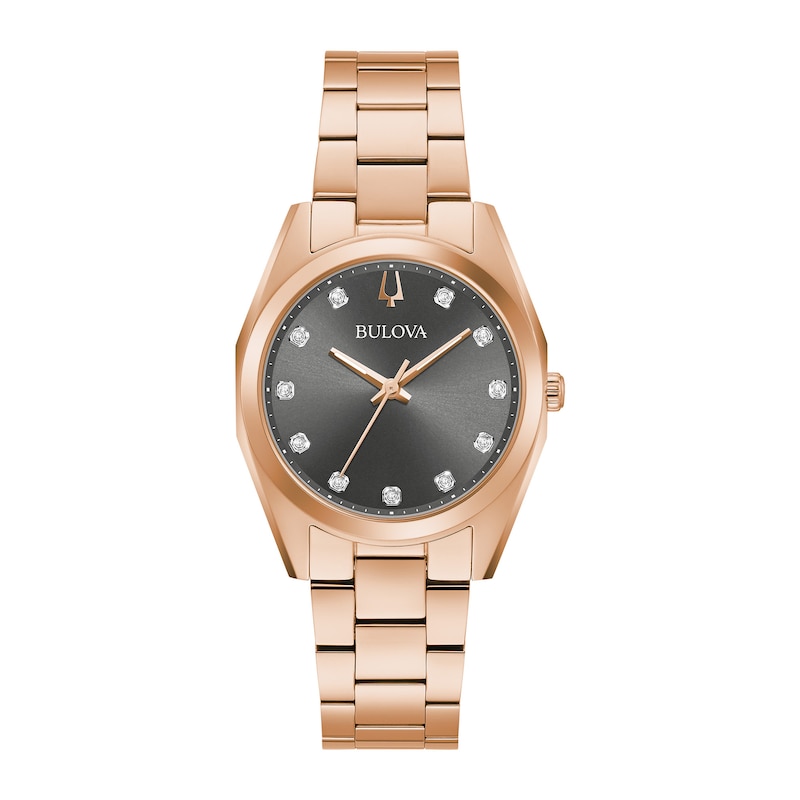 Bulova Surveyor Diamond Ladies' Rose Gold-Tone Watch