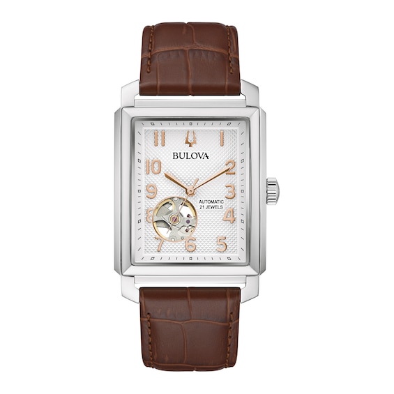 Bulova Men's Watch Automatic Sutton Braun/Rose Gold 96A268 - Image 3