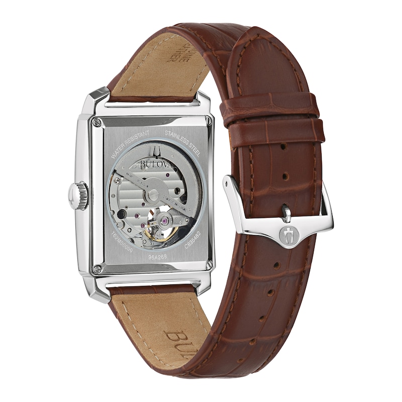 Bulova Sutton Automatic Men's Brown Leather Strap Watch