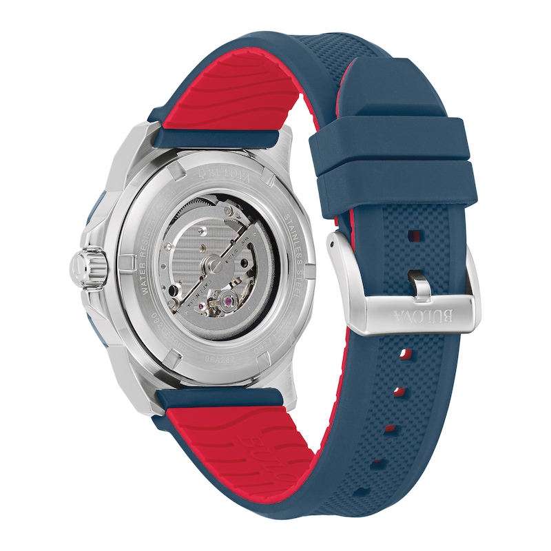 Bulova Marine Star Automatic Men's Blue Silicone Strap Watch