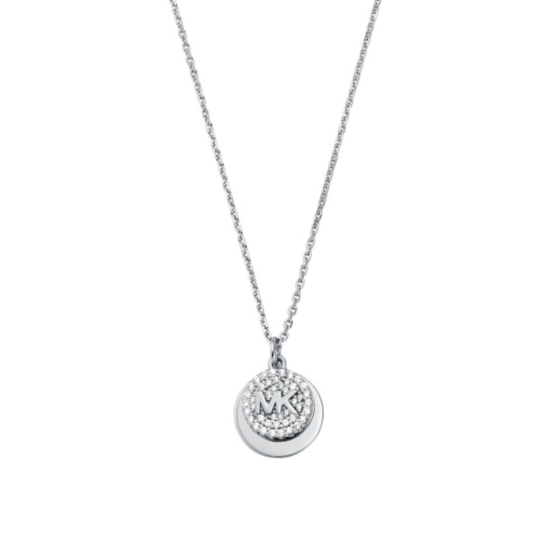 Michael Kors Brilliance Sterling Silver CZ Disc Pendant