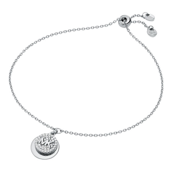 Michael Kors Brilliance Sterling Silver Disc Bracelet