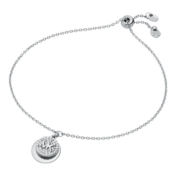 Michael Kors Brilliance Sterling Silver 7 Disc Bracelet