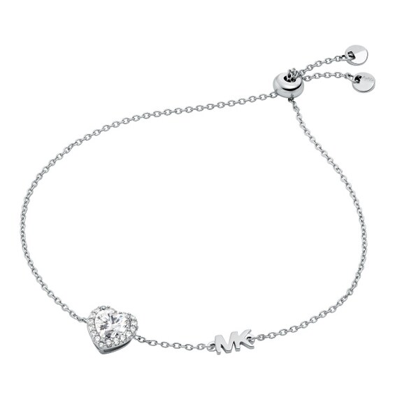 Michael Kors Brilliance Sterling Silver Heart Bracelet