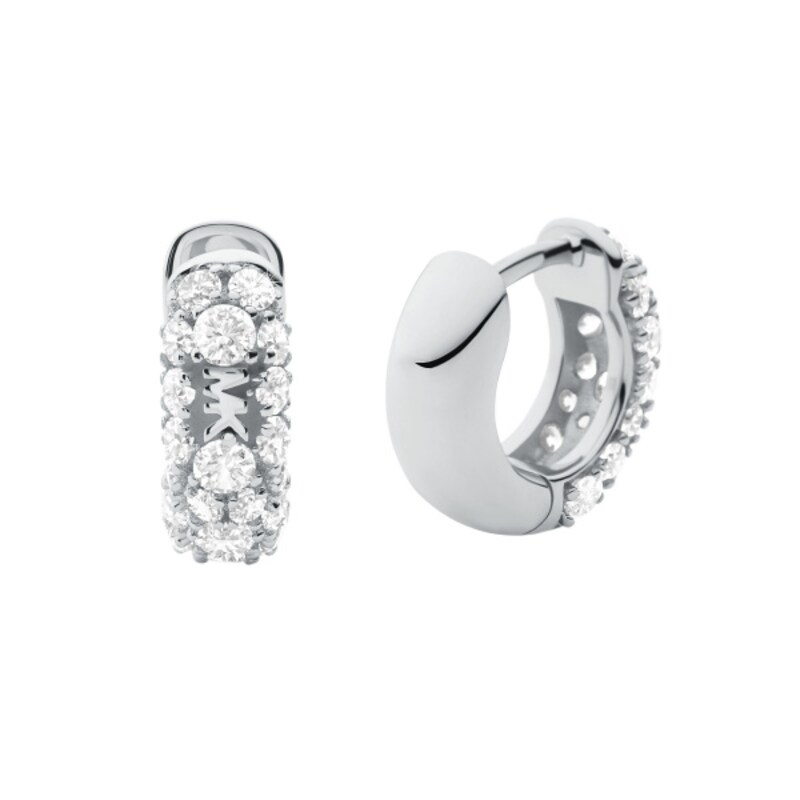 Main Image 2 of Michael Kors Brilliance Sterling Silver Huggie Hoop Earrings