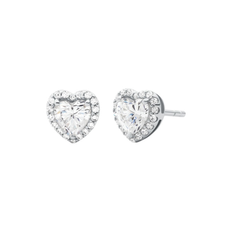Main Image 1 of Michael Kors Brilliance Sterling Silver Heart Stud Earrings