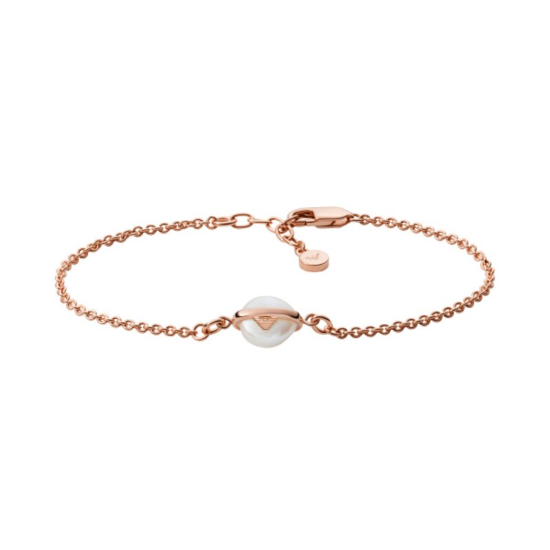 Main Image 1 of Emporio Armani Rose Gold Tone 7" Freshwater Pearl Bracelet