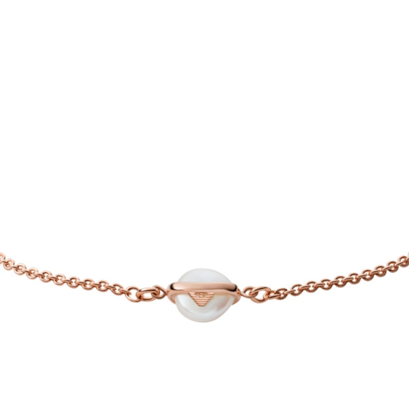 Main Image 2 of Emporio Armani Rose Gold Tone 7" Freshwater Pearl Bracelet