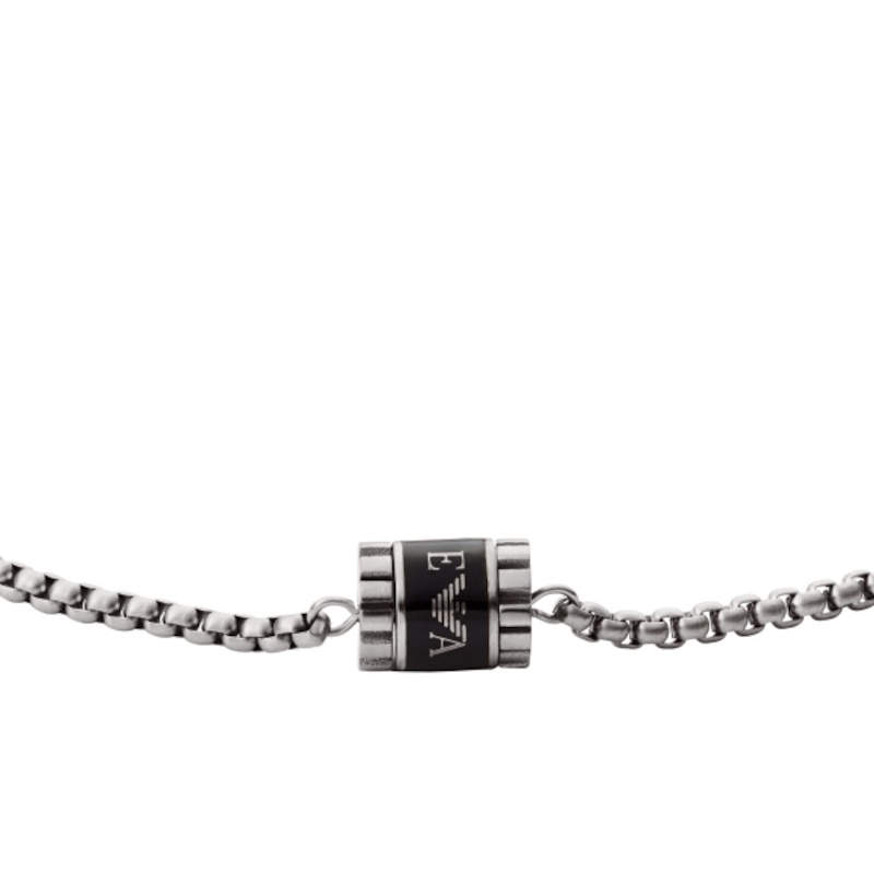 Emporio Armani Men's Stainless Steel 7 Inch Bead Bracelet