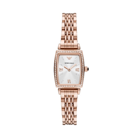 Emporio Armani Crystal Ladies’ Rose Gold Tone Bracelet Watch