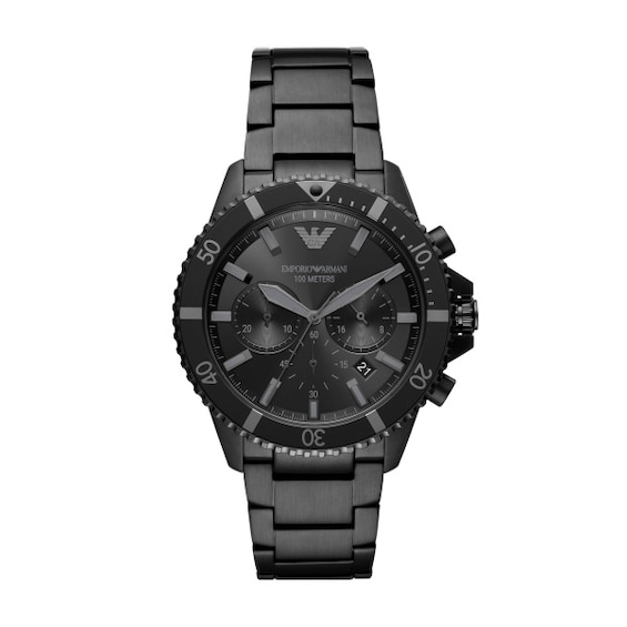 Emporio Armani Chronograph Men’s Black Ion-Plated Watch