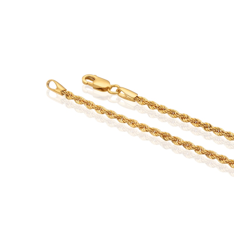 9ct Yellow Gold 18 Inch Dainty Rope Chain