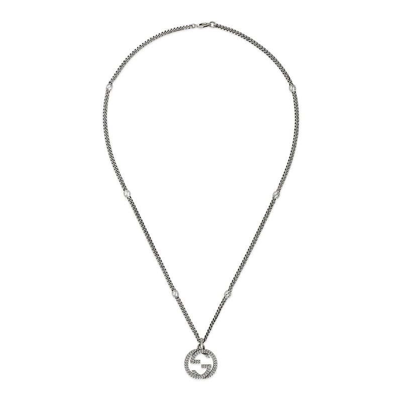 Gucci Interlocking Sterling Silver Pendant