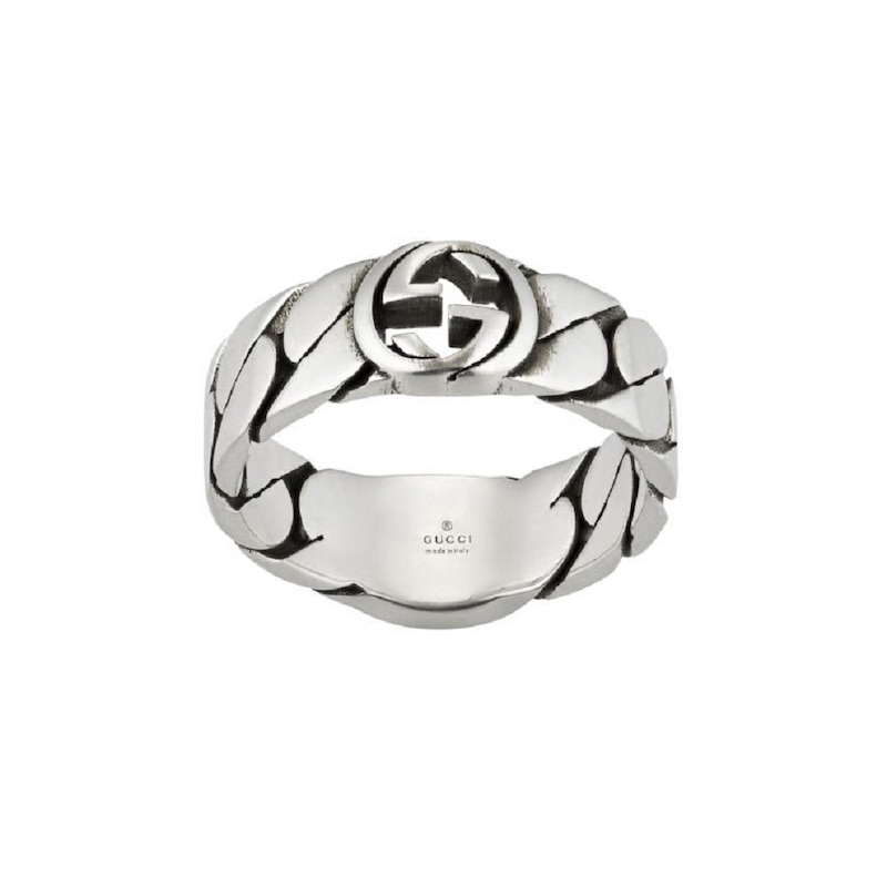 Gucci Interlocking Silver Ring R
