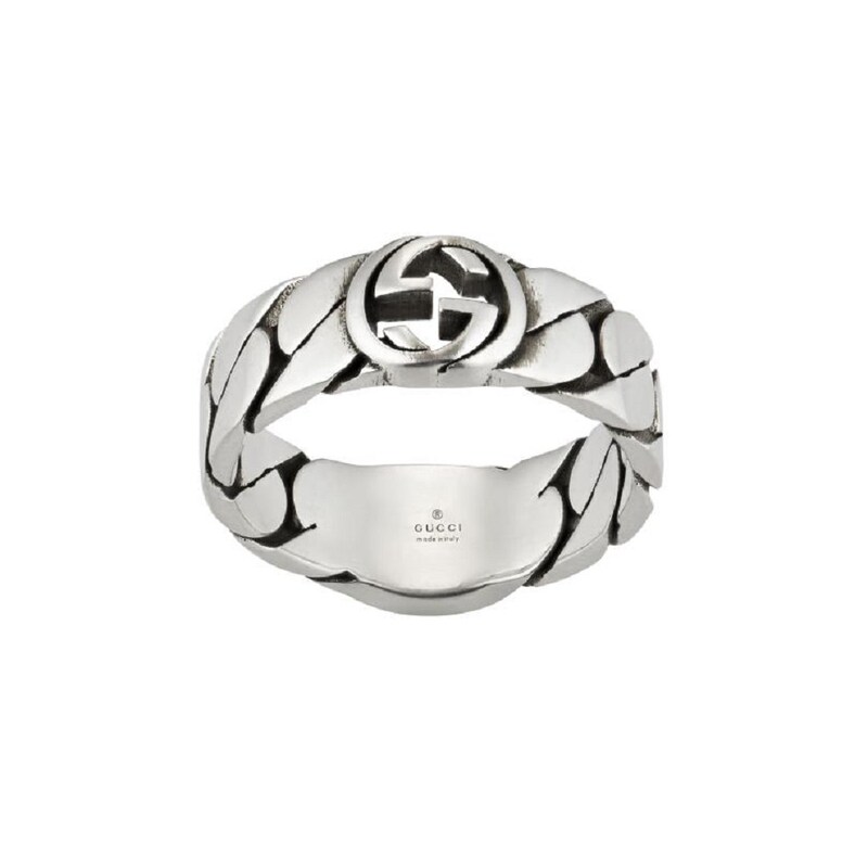 Gucci Interlocking G Silver Ring R