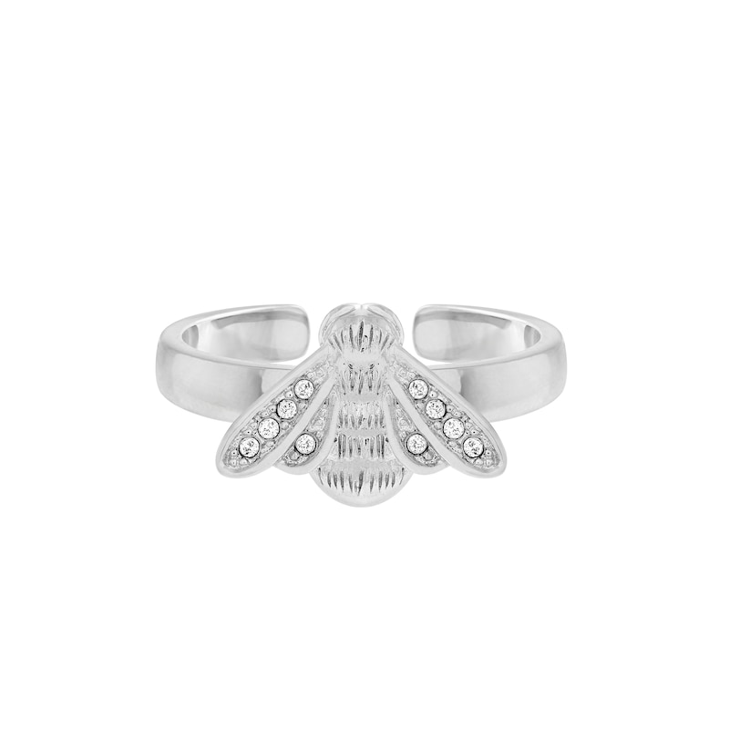 Olivia Burton Glitter Bee Silver-Tone Ring