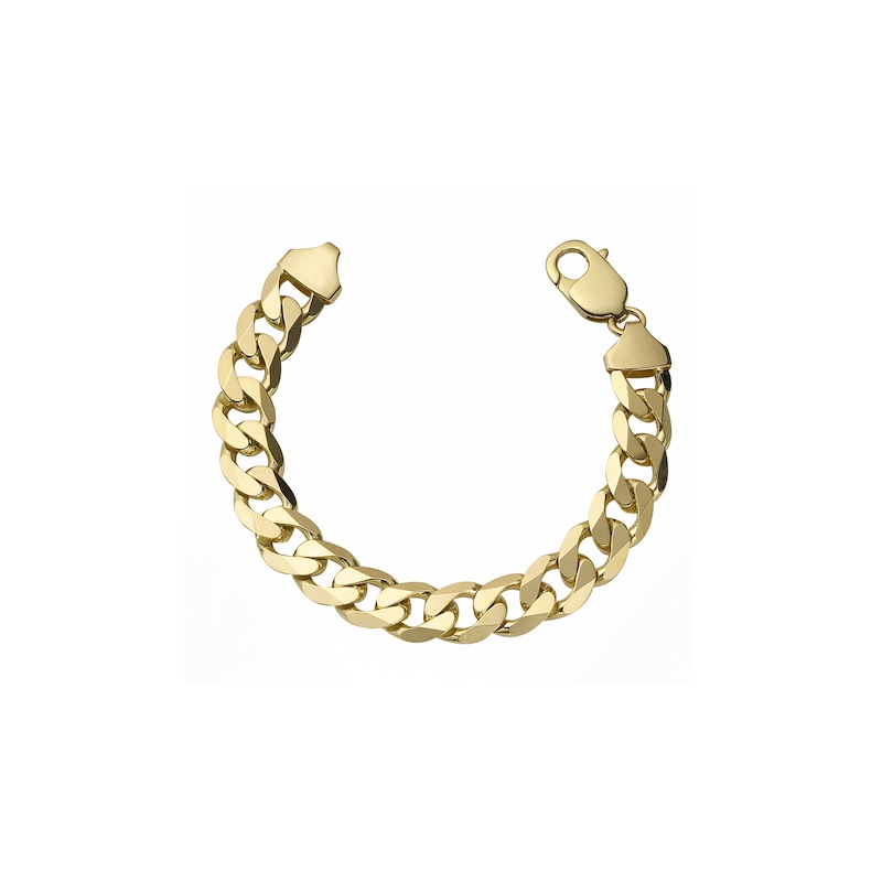 9ct Yellow Gold 8.75 Inch Curb Chain Bracelet