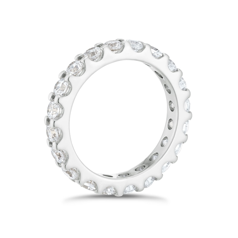 18ct White Gold 2ct Diamond Claw Set Full Eternity Ring