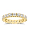 Thumbnail Image 0 of 18ct Yellow Gold 2ct Diamond Round Cut & Claw Set Eternity Ring