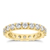 Thumbnail Image 1 of 18ct Yellow Gold 2ct Diamond Round Cut & Claw Set Eternity Ring