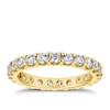 Thumbnail Image 1 of 18ct Yellow Gold 1.50ct Diamond Claw Set Full Eternity Ring
