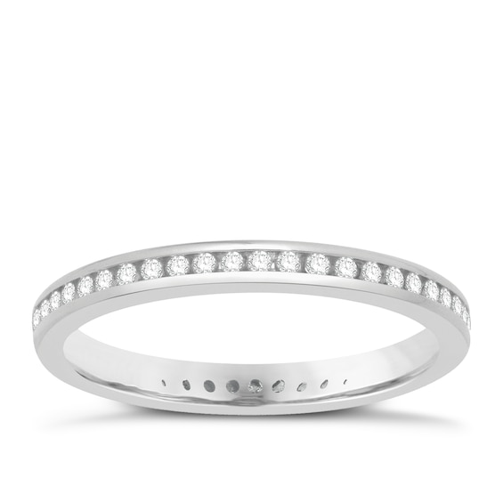 Platinum 0.25ct Diamond Full Eternity Ring