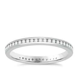 18ct White Gold Full Eternity  0.25ct Diamond Ring