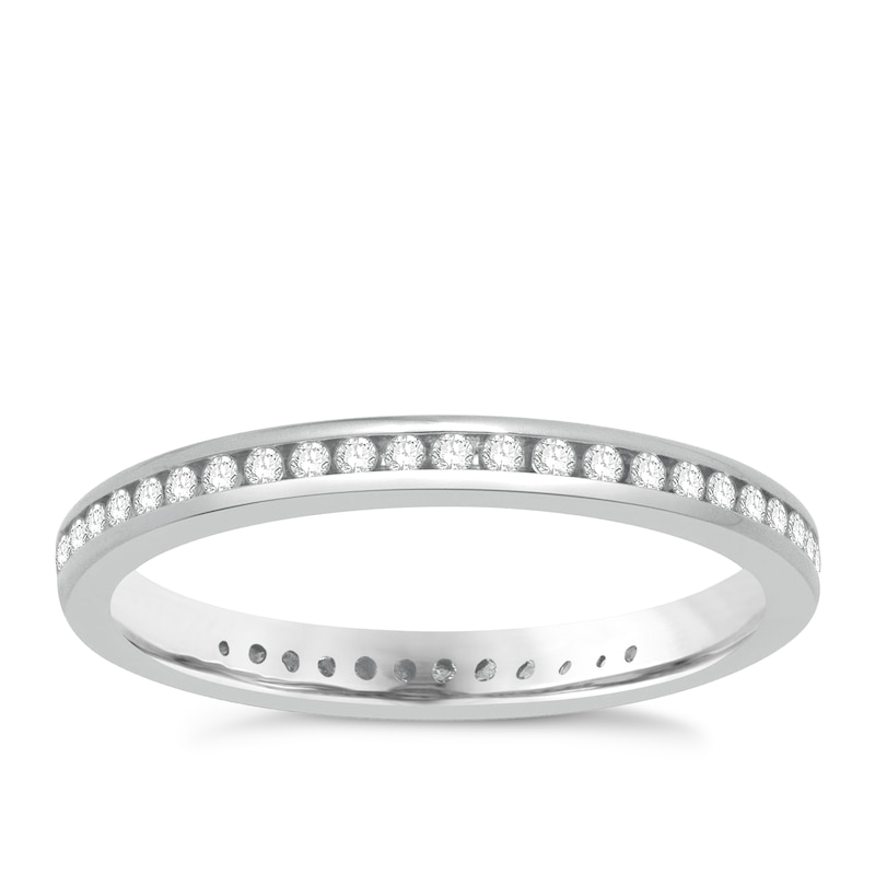 18ct White Gold 0.25ct Diamond Full Eternity Ring