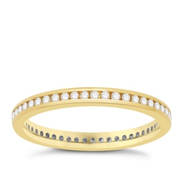 18ct Yellow Gold Full Eternity  0.25ct Diamond Ring
