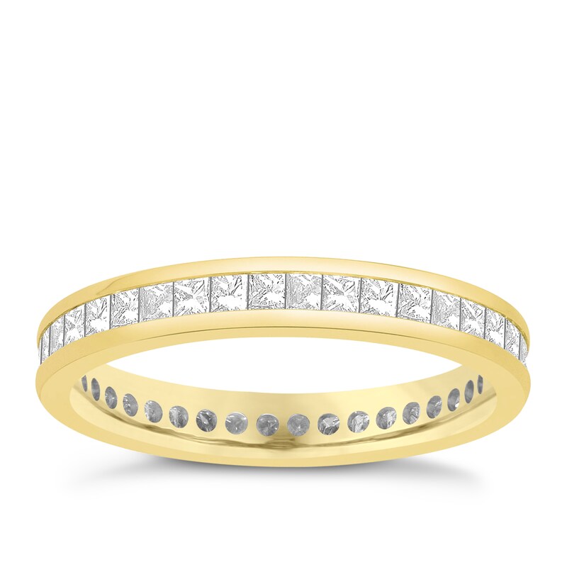 Main Image 1 of 18ct Yellow Gold 1ct Diamonds Full Eternity Ring