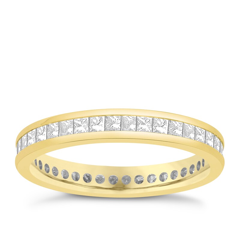 18ct Yellow Gold 1ct Diamonds Full Eternity Ring