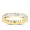 Thumbnail Image 0 of 18ct Yellow Gold 2ct Diamond Princess Cut & Channel Set Full Eternity Ring