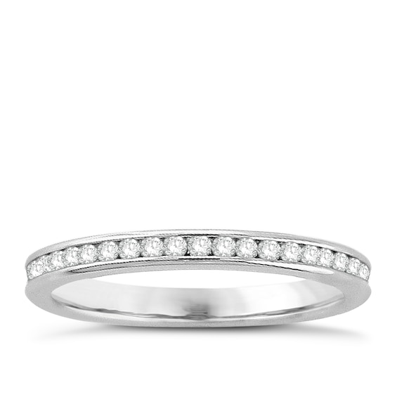 18ct White Gold 0.50ct Diamond Full Eternity Ring