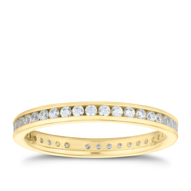 Main Image 1 of 18ct Yellow Gold 0.50ct Diamond Full Eternity Ring
