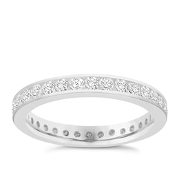 18ct White Gold Channel Set Full Eternity 1ct Diamond Ring
