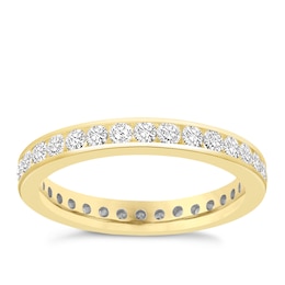 18ct Yellow Gold Full Eternity 1ct Diamond Ring