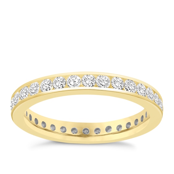 18ct Yellow Gold 1ct Diamond Full Eternity Ring