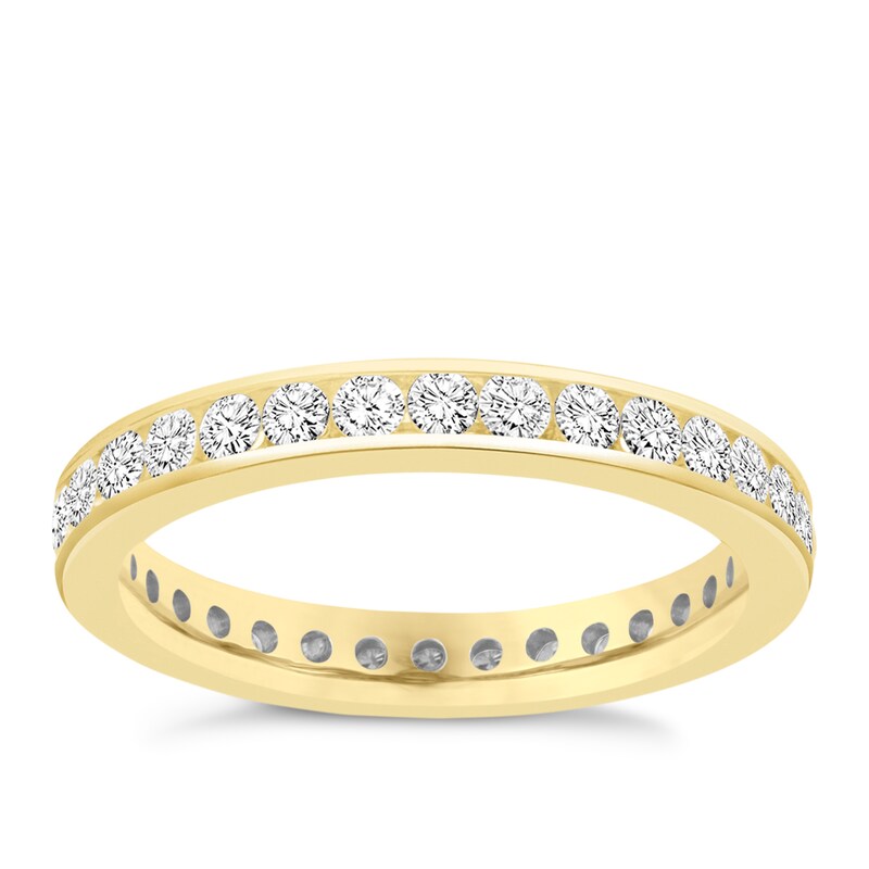 18ct Yellow Gold 1ct Diamond Full Eternity Ring