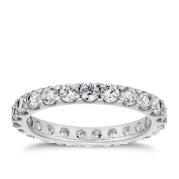 18ct White Gold Full Eternity 1.25ct Diamond Ring