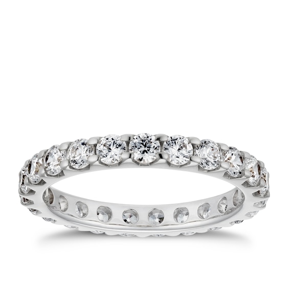 18ct White Gold 1.25ct Diamond Full Eternity Ring