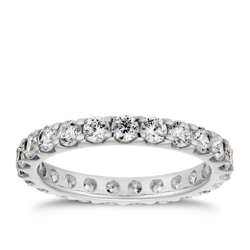 Main Image 1 of 18ct White Gold 1.25ct Diamond Full Eternity Ring