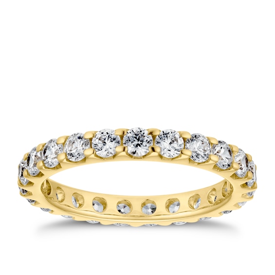 18ct Yellow Gold 1.25ct Diamond Full Eternity Ring