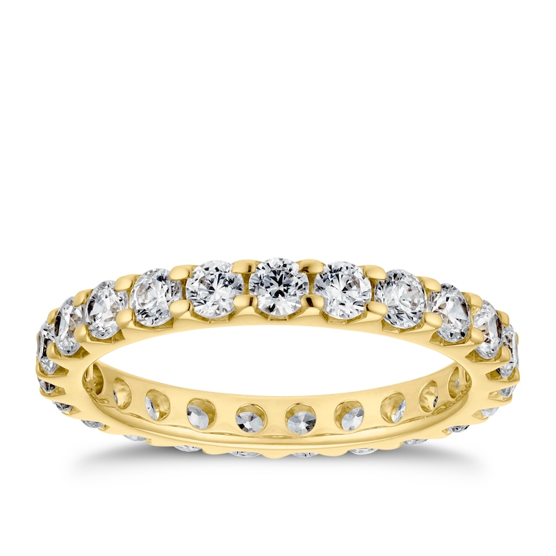 Main Image 1 of Engagement Ring 18ct Yellow Gold Full Eternity 1.25ct Diamond Ring