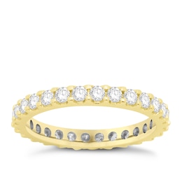 18ct Yellow Gold Full Claw Set Eternity1ct Diamond Ring