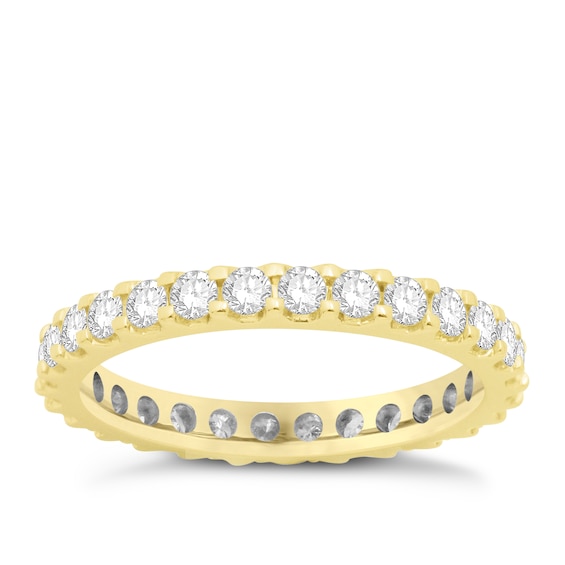 18ct Yellow Gold 1ct Diamond Full Eternity Ring