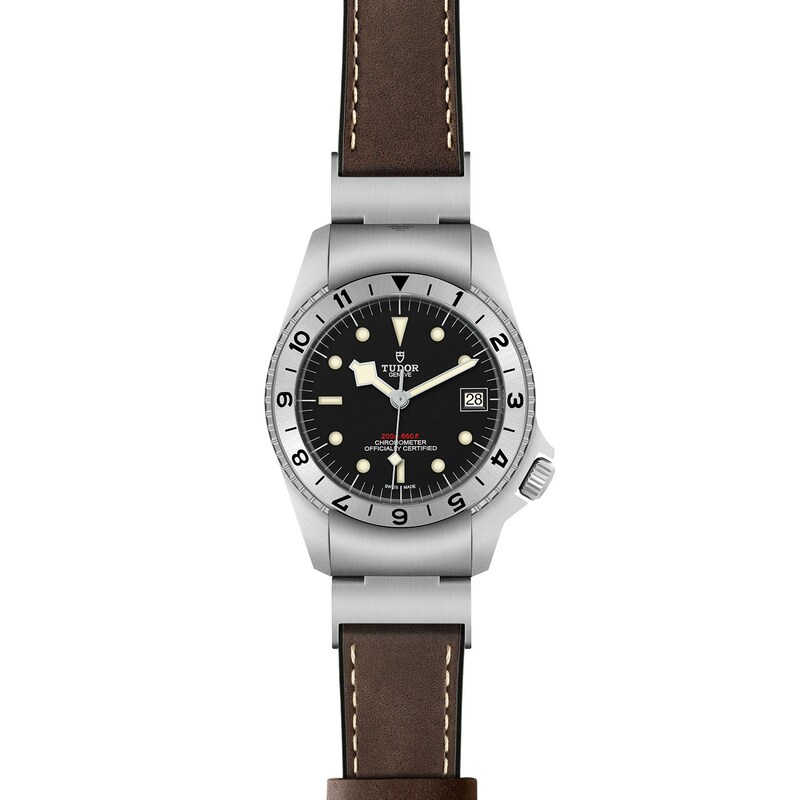 Tudor Black Bay P01 Men's Leather Strap Watch