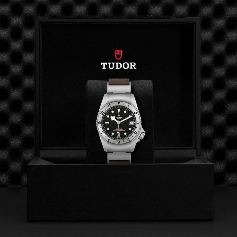 Tudor Black Bay P01 Men's Leather Strap Watch